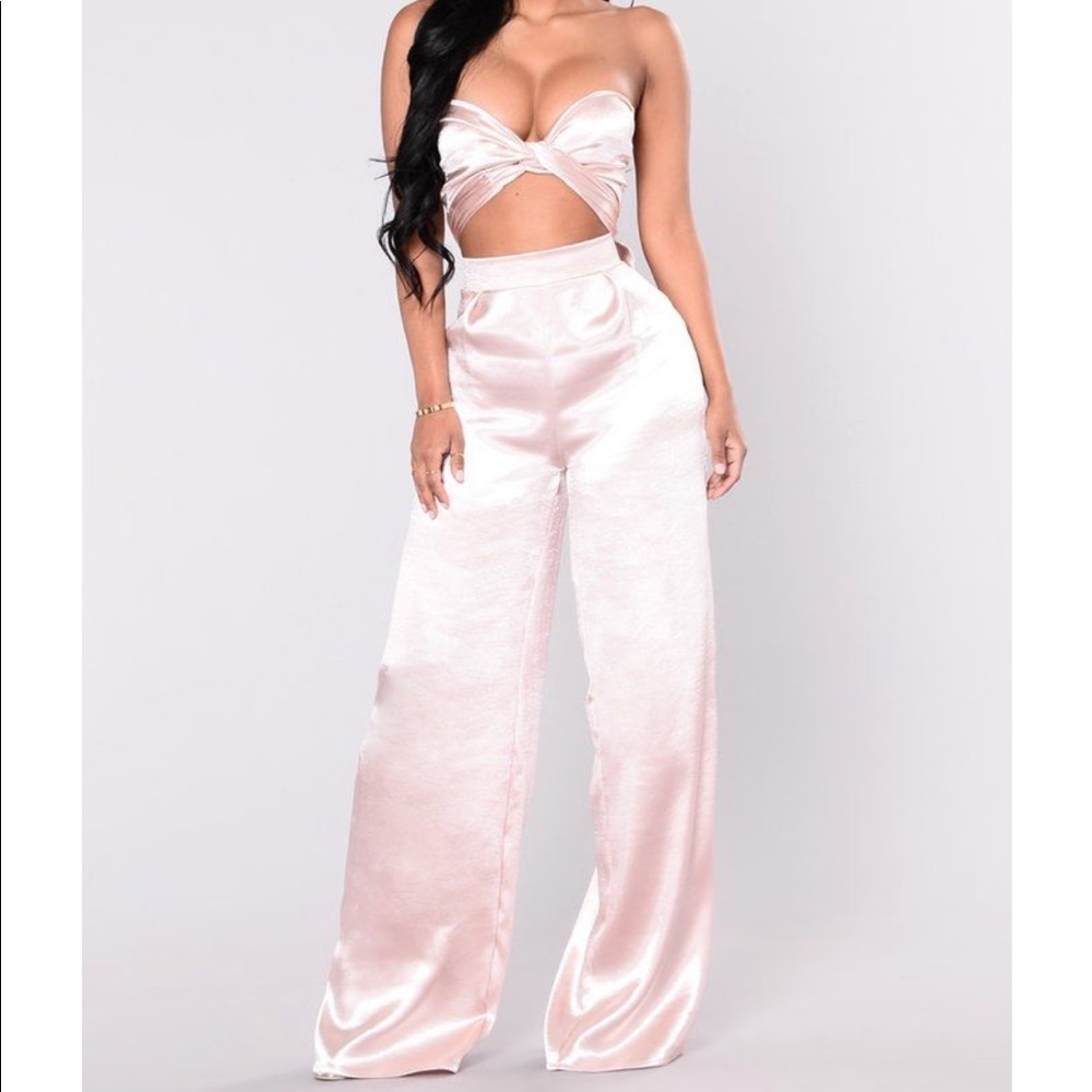Zina Satin set - blush